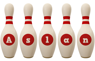 Aslan bowling-pin logo