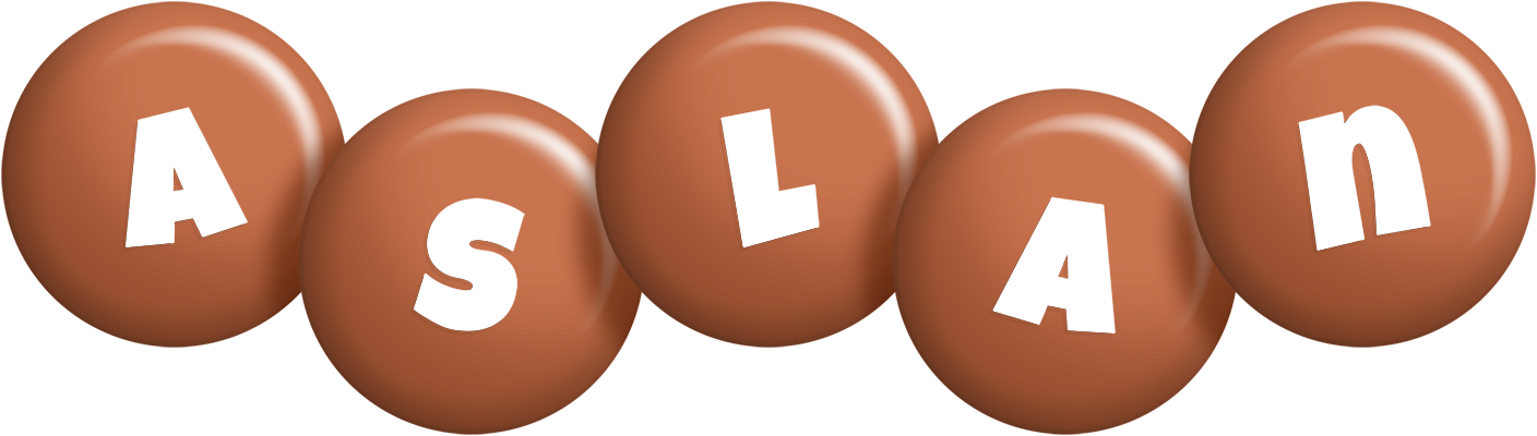 Aslan candy-brown logo