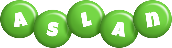 Aslan candy-green logo