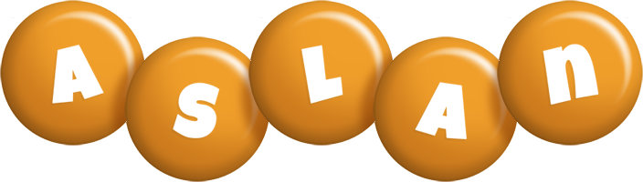 Aslan candy-orange logo