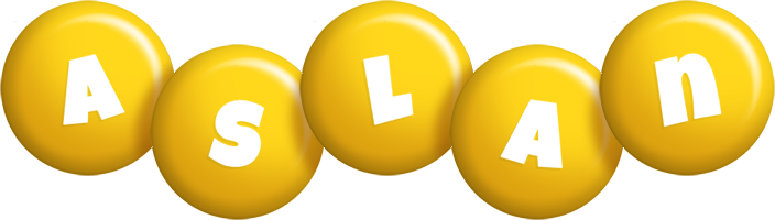 Aslan candy-yellow logo