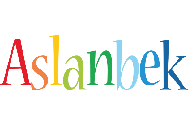Aslanbek birthday logo