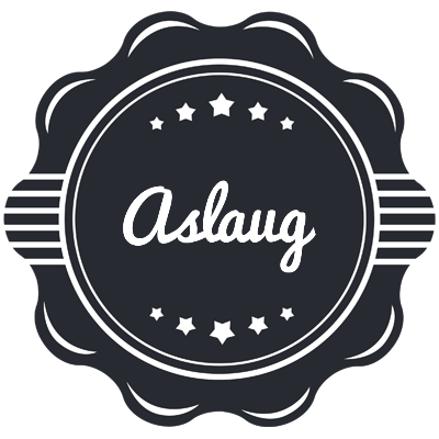Aslaug badge logo