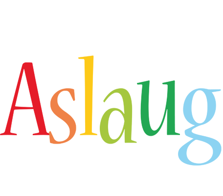 Aslaug birthday logo
