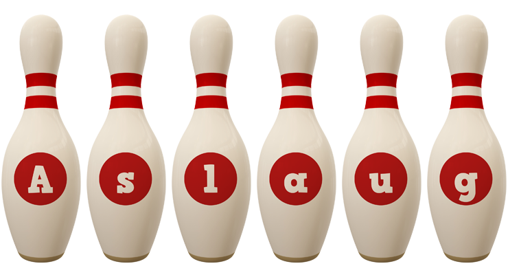 Aslaug bowling-pin logo