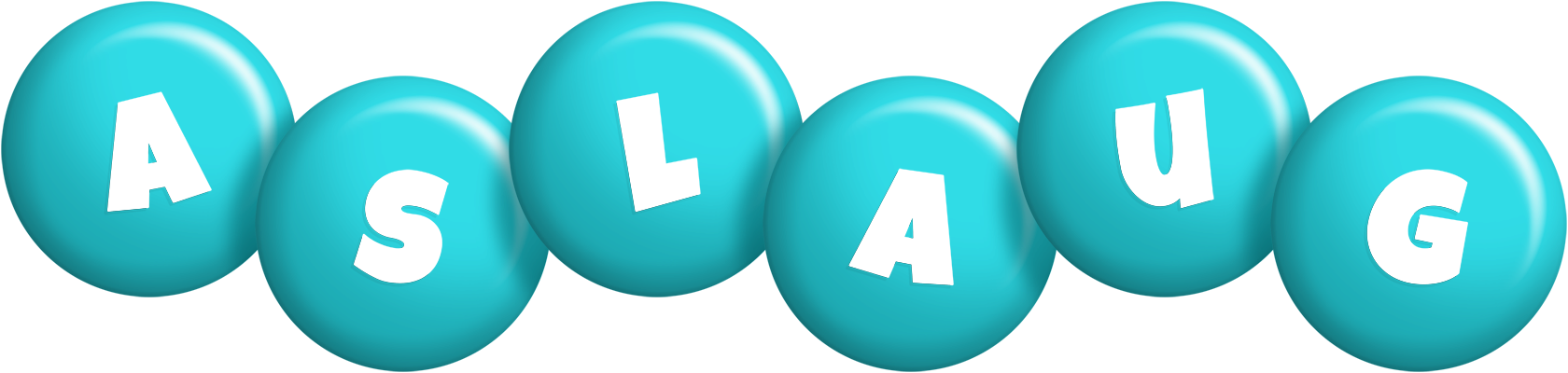 Aslaug candy-azur logo