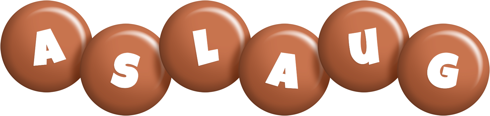 Aslaug candy-brown logo