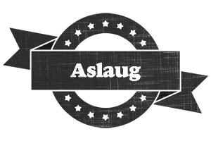 Aslaug grunge logo