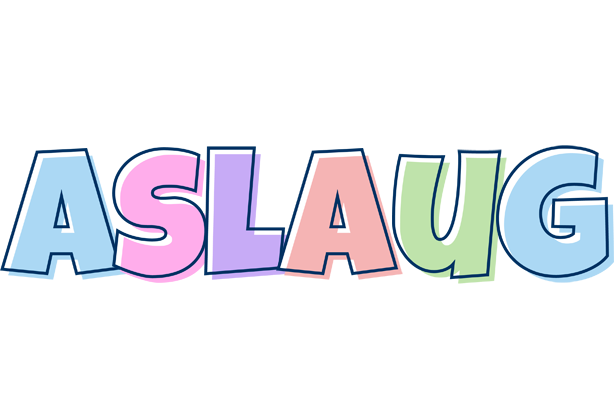 Aslaug pastel logo
