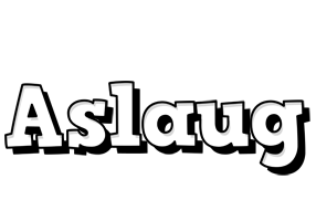 Aslaug snowing logo