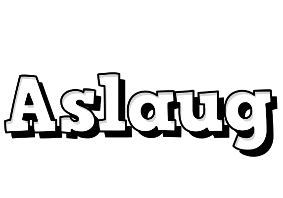 Aslaug snowing logo
