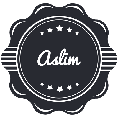 Aslim badge logo