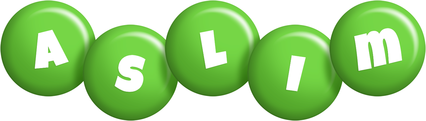 Aslim candy-green logo