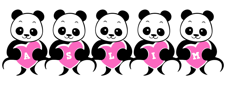 Aslim love-panda logo
