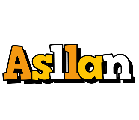 Asllan cartoon logo