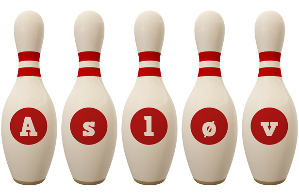 Asløv bowling-pin logo