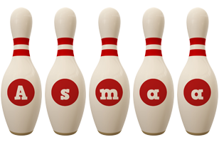 Asmaa bowling-pin logo