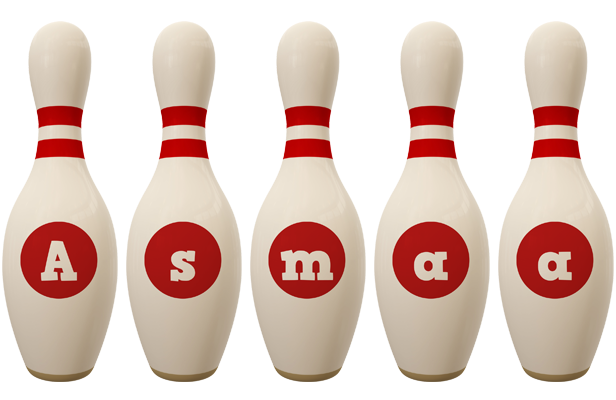 Asmaa bowling-pin logo