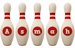 Asmah bowling-pin logo