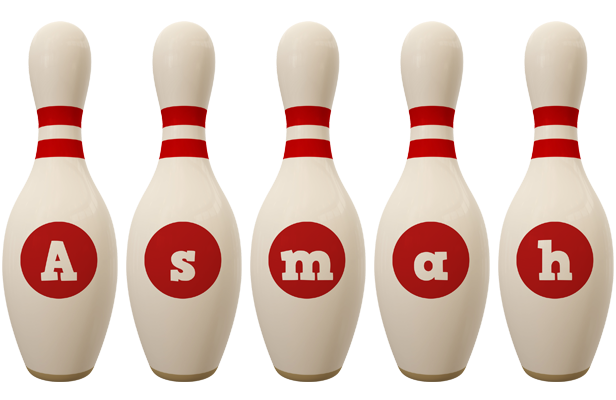 Asmah bowling-pin logo