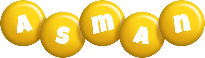 Asman candy-yellow logo