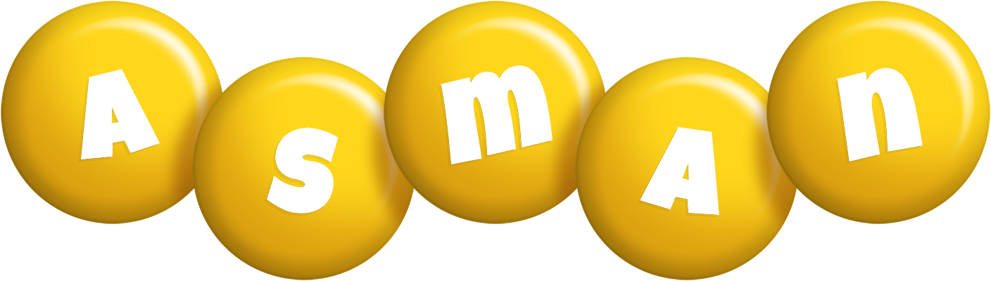 Asman candy-yellow logo