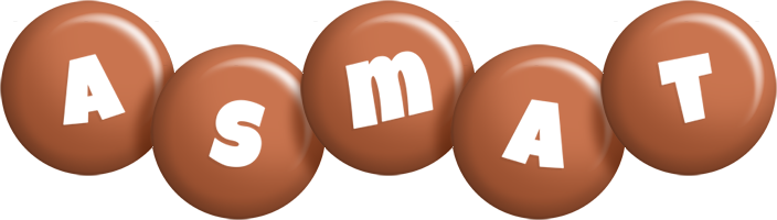 Asmat candy-brown logo