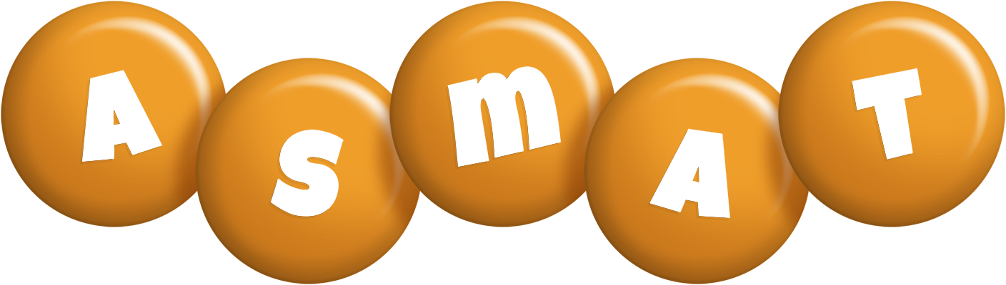 Asmat candy-orange logo