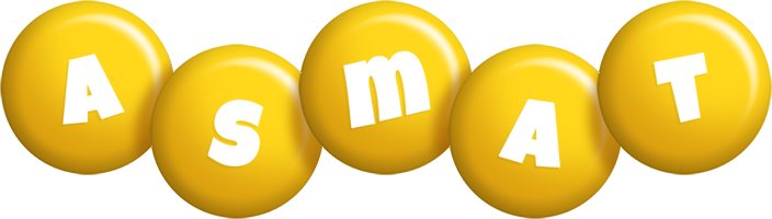 Asmat candy-yellow logo