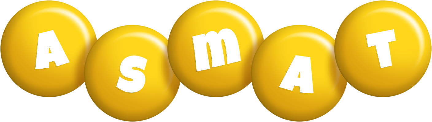 Asmat candy-yellow logo