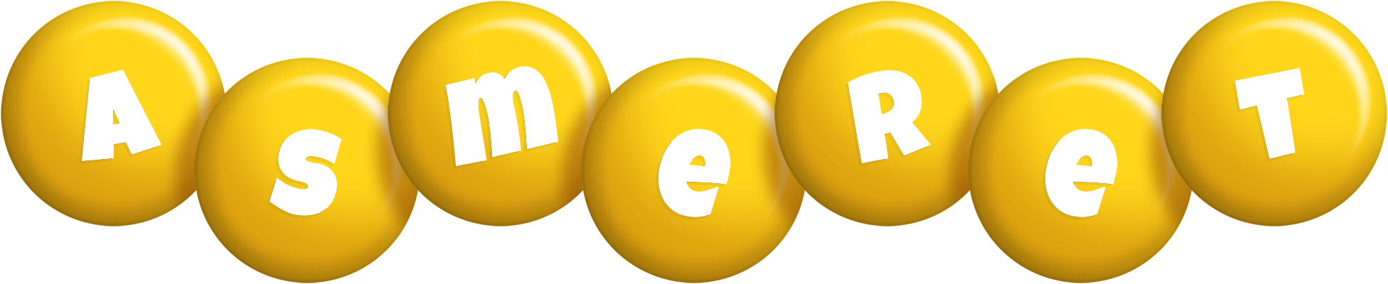 Asmeret candy-yellow logo