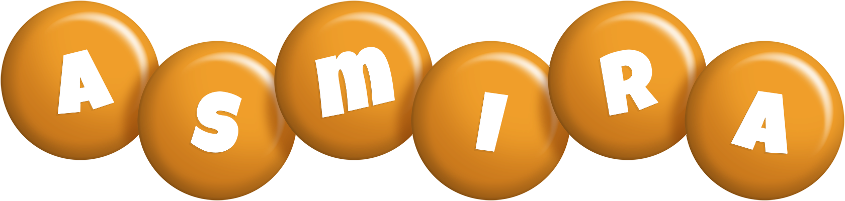 Asmira candy-orange logo