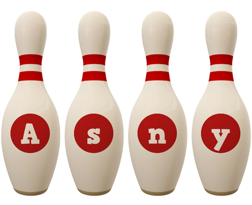 Asny bowling-pin logo