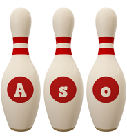 Aso bowling-pin logo