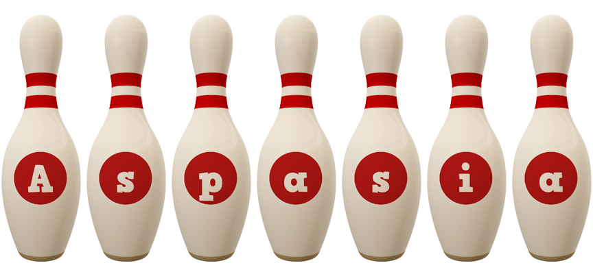 Aspasia bowling-pin logo