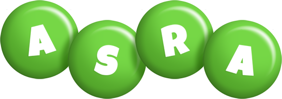 Asra candy-green logo
