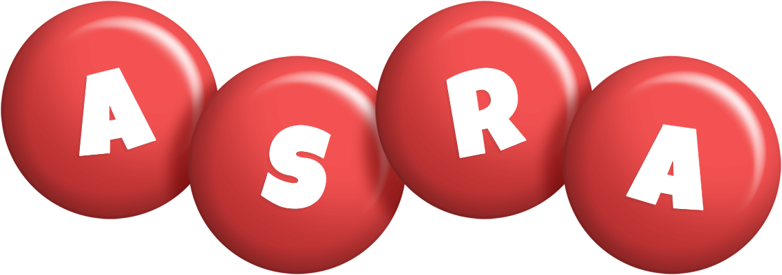 Asra candy-red logo