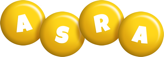 Asra candy-yellow logo