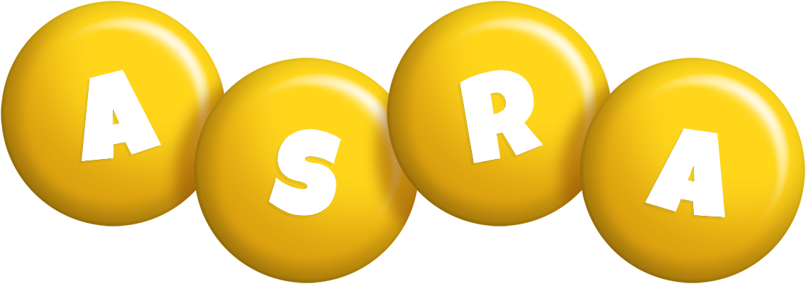 Asra candy-yellow logo
