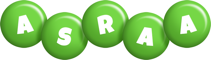 Asraa candy-green logo