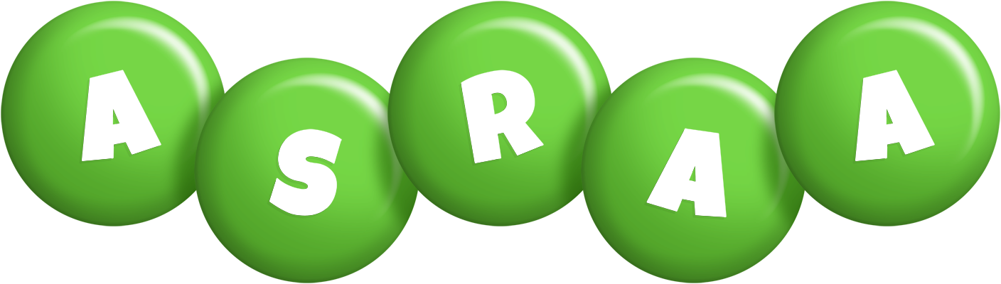 Asraa candy-green logo