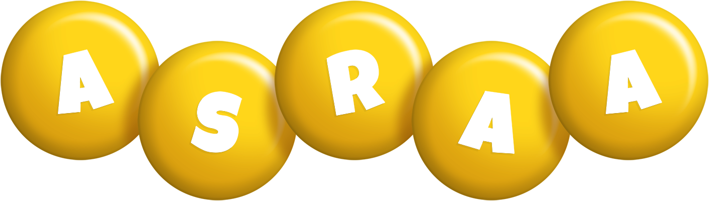 Asraa candy-yellow logo