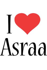 Asraa i-love logo