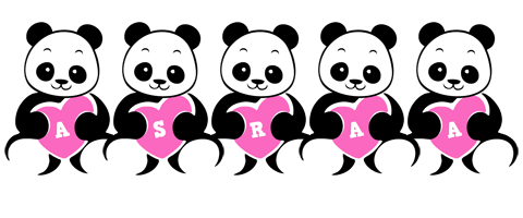 Asraa love-panda logo