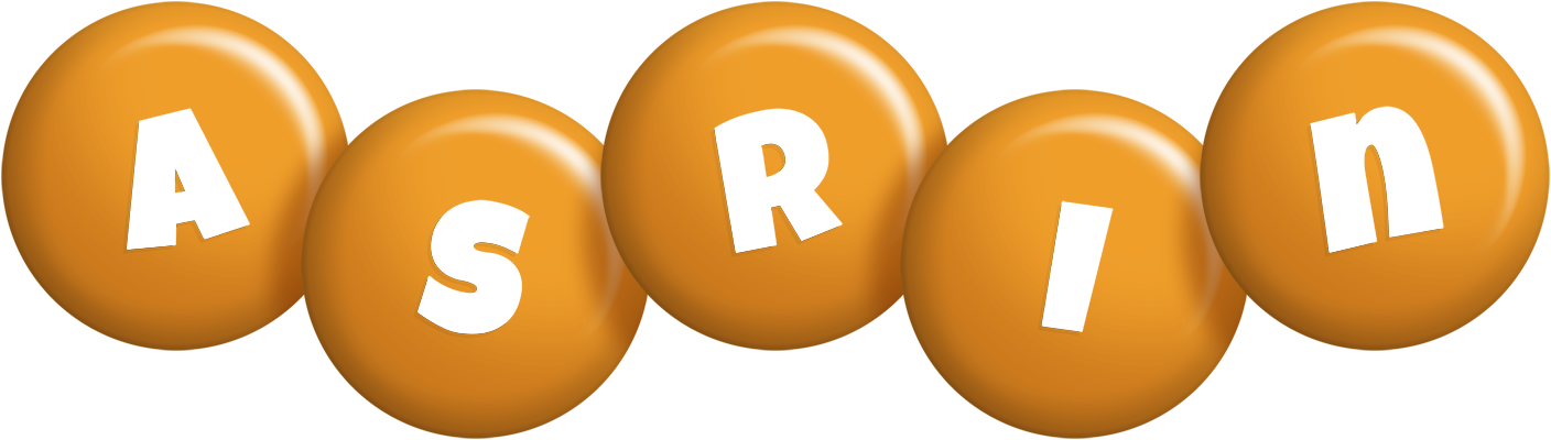 Asrin candy-orange logo
