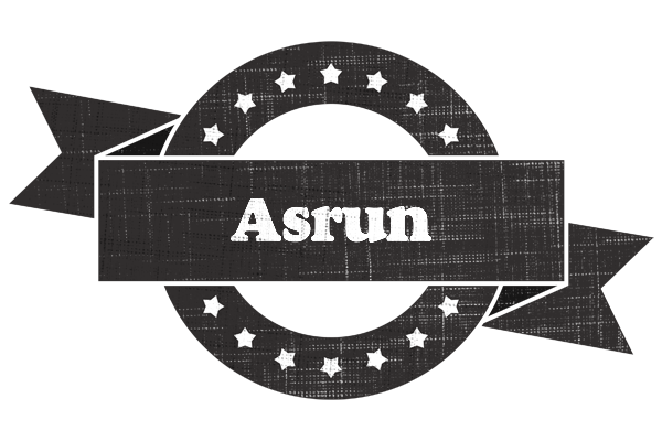Asrun grunge logo