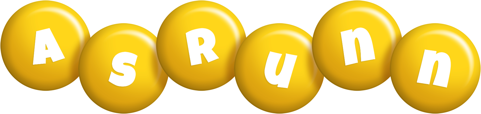 Asrunn candy-yellow logo