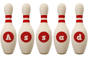 Assad bowling-pin logo