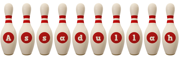 Assadullah bowling-pin logo