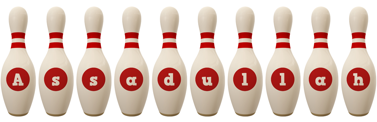 Assadullah bowling-pin logo